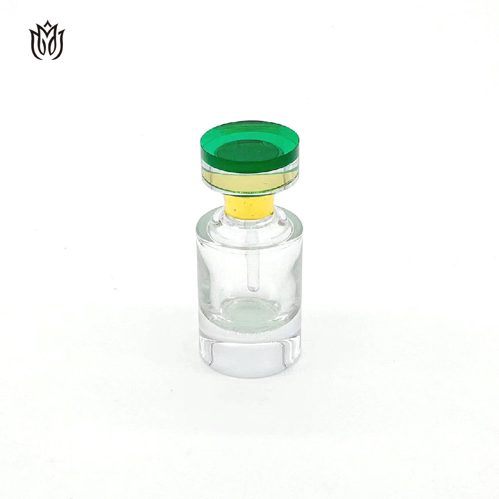 1000 Pieces Round Crystal Zamac cap attar oud oil 20ml glass bottle with glass stick