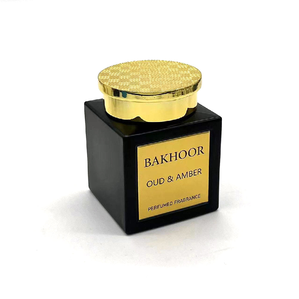 1000 Pieces 150 ml Bakhoor Incense Zamac cap Glass Jar With Your LOGO on Label