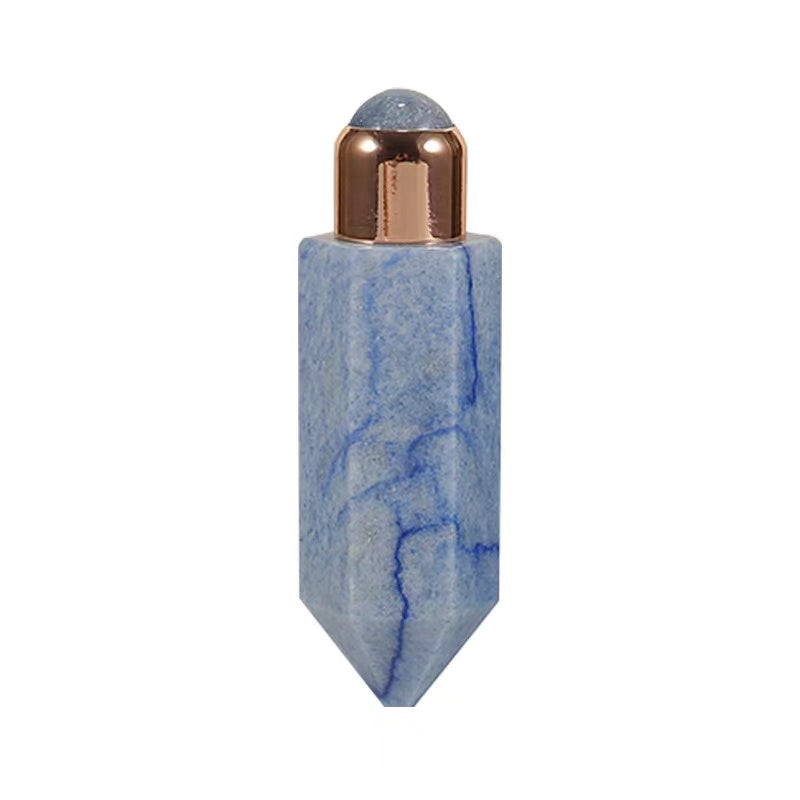 8ml Multifunctional Jade Roller Natural Crystal rollinng ball facial eye acupuncture scraping massager Essential oil bottle