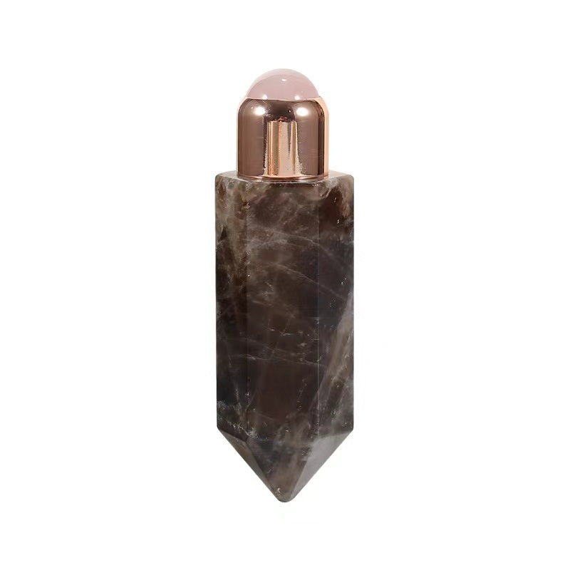 8ml Multifunctional Jade Roller Natural Crystal rollinng ball facial eye acupuncture scraping massager Essential oil bottle