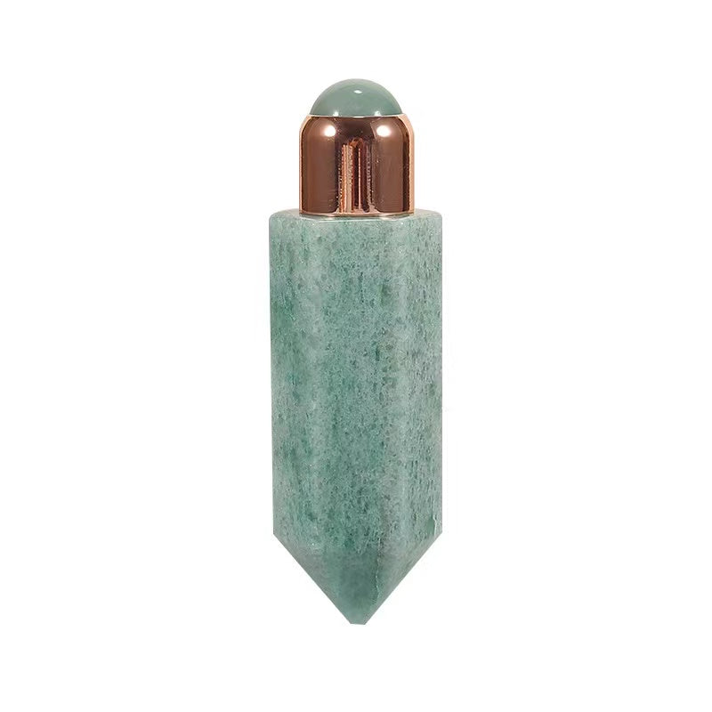 8ml Multifunctional Jade Roller Natural Crystal rollinng ball facial eye acupuncture scraping massager Essential oil bottle