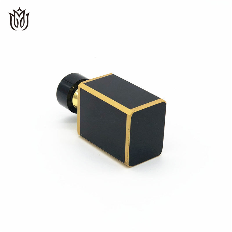 500 Pieces Crystal cap attar 6ml Oud oil Tola Black color Crystal bottle with glass stick