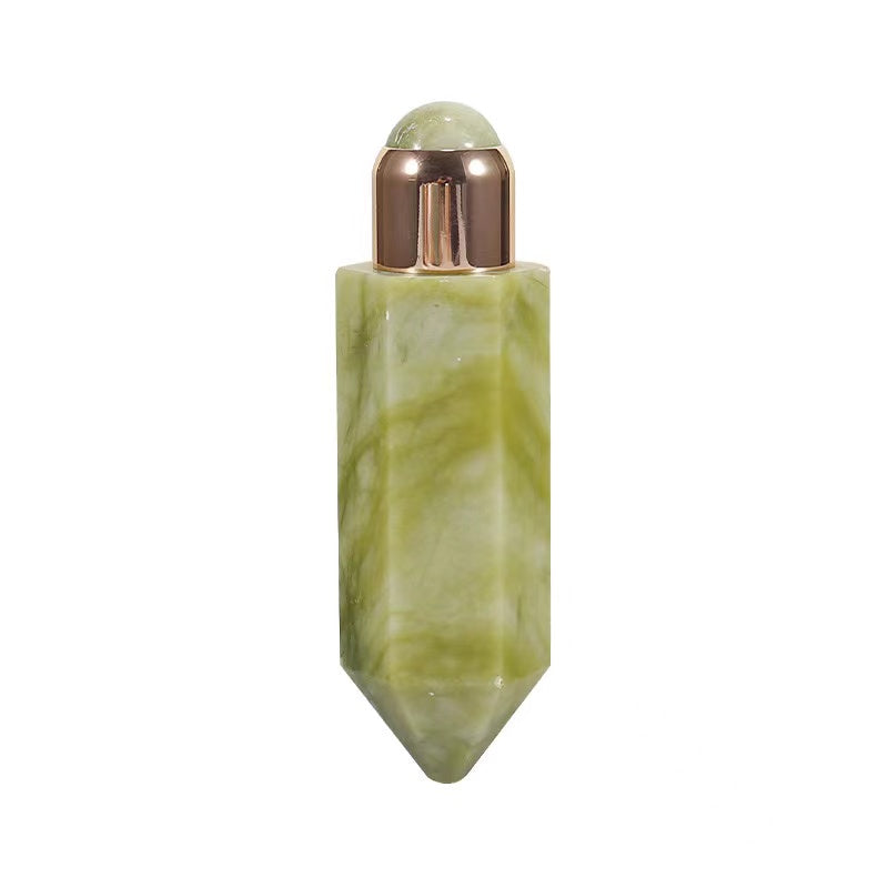 8ml Multifunctional Jade Roller Natural Crystal rollinng ball facial eye acupuncture scraping massager Essential oil bottle