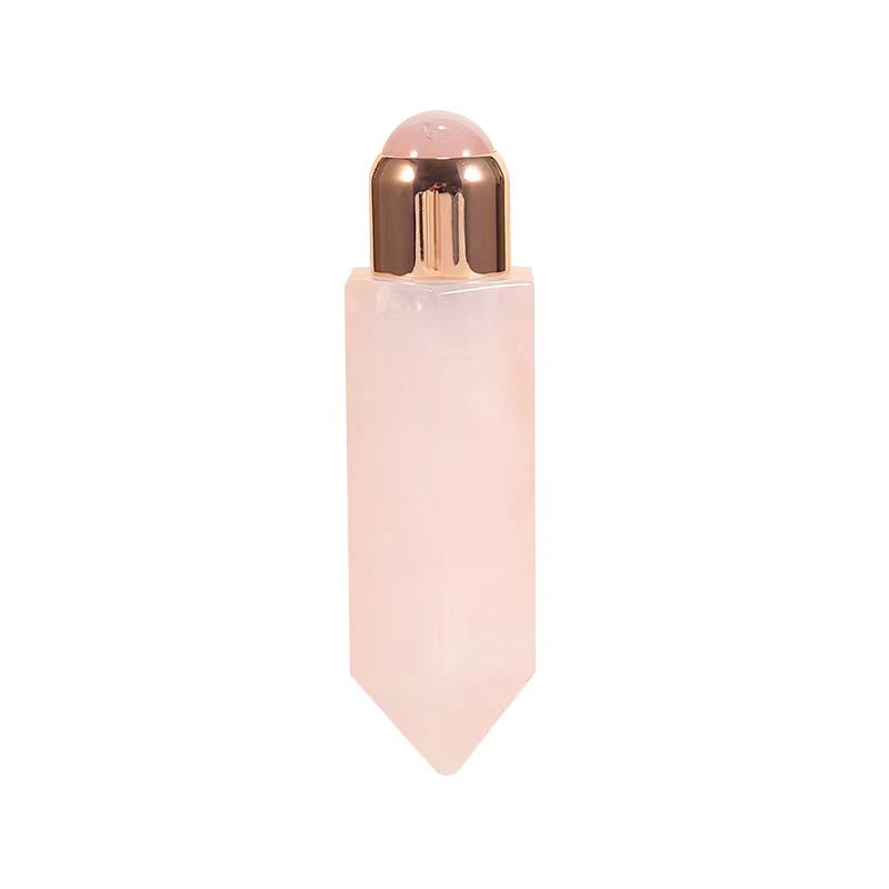 8ml Multifunctional Jade Roller Natural Crystal rollinng ball facial eye acupuncture scraping massager Essential oil bottle