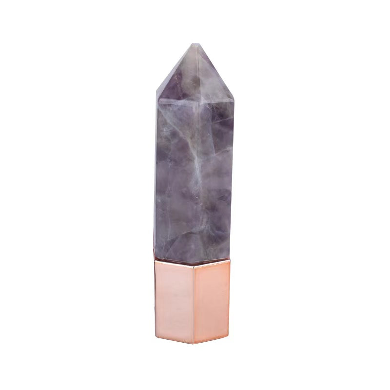 8ml Multifunctional Jade Roller Natural Crystal rollinng ball facial eye acupuncture scraping massager Essential oil bottle