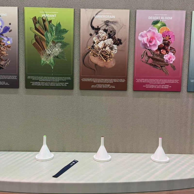 20 Pieces Perfume Fragrance Essential Oil Tester White Black Ceramic Bell Shape Perfume Smell Display Device