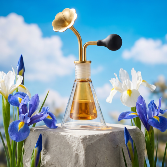 80ml Perfume fragrances test smell glass bottle with copper device for Perfume shop brand