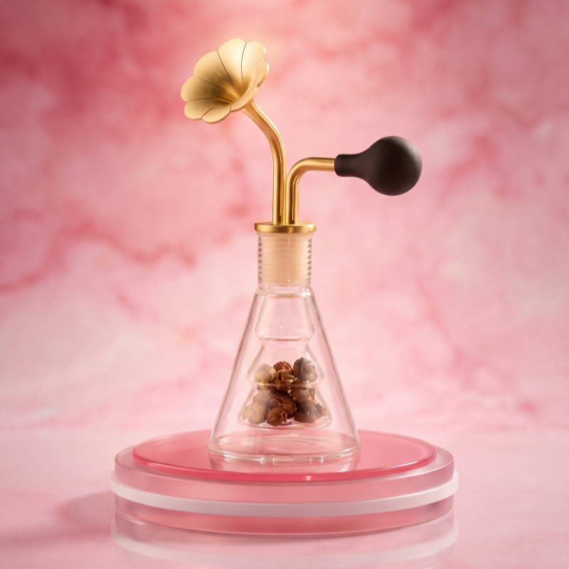 80ml Perfume fragrances test smell glass bottle with copper device for Perfume shop brand