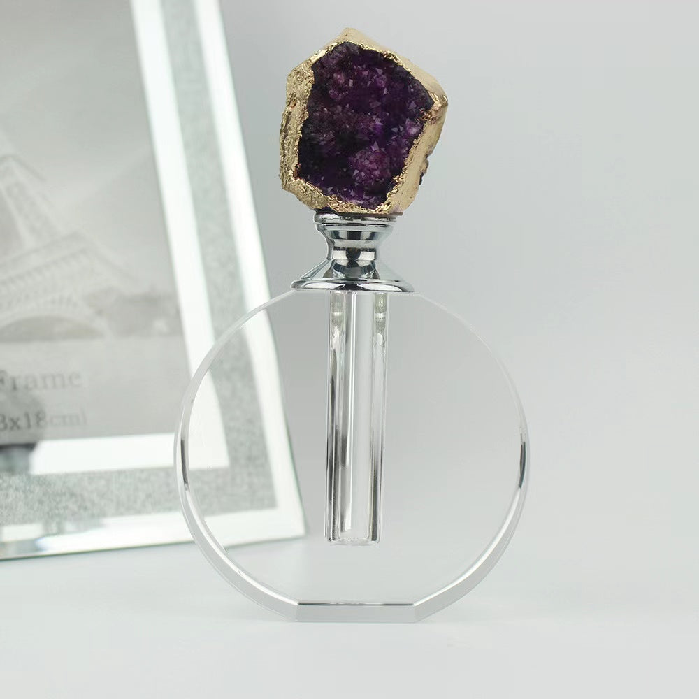 100 pieces Luxury Natural Gemstone cap 3ml 6ml Attar Oud oil Crystal bottle
