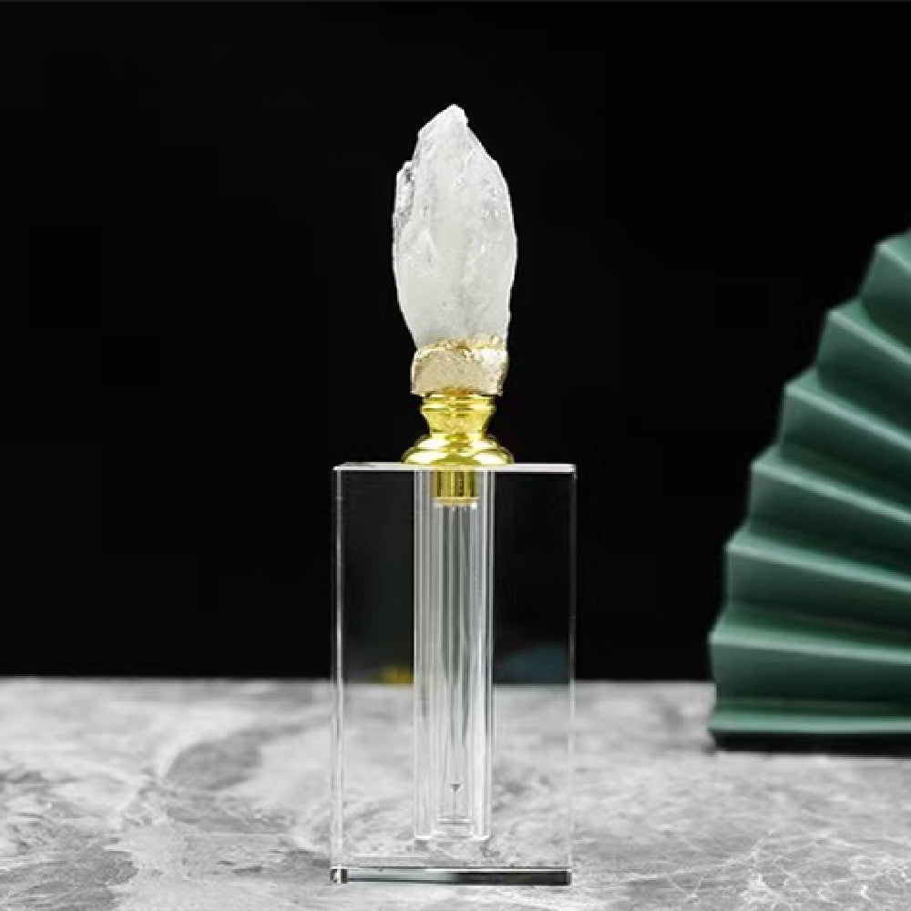 100 pieces Natural Gemstone Colorful cap 6 ml Attar Oud oil Crystal bottle