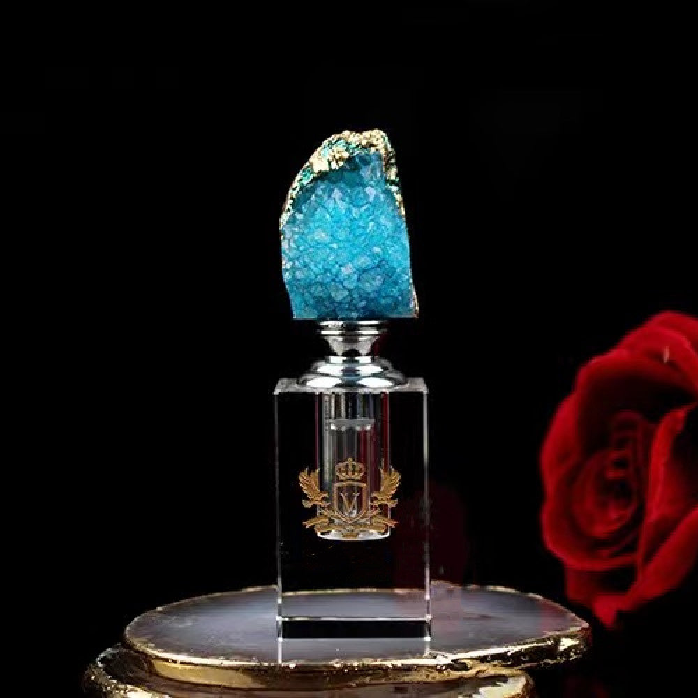 100 pieces Natural Gemstone cap 3 ml Attar Oud oil Crystal bottle