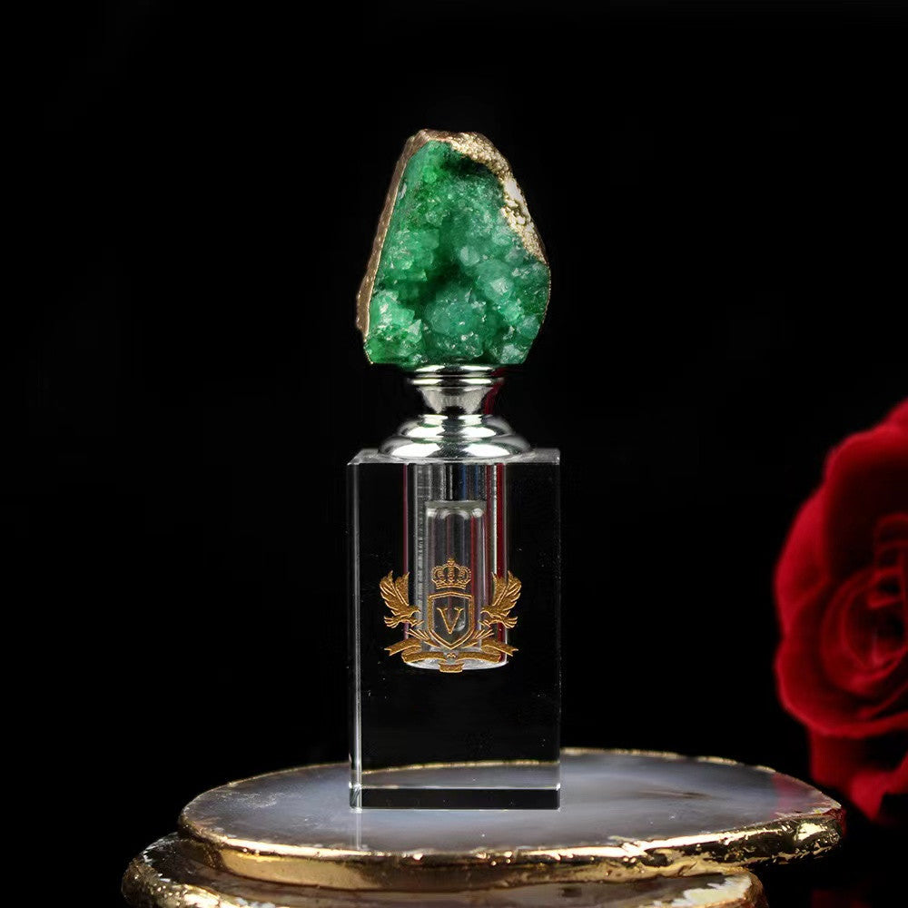 100 pieces Natural Gemstone cap 3 ml Attar Oud oil Crystal bottle
