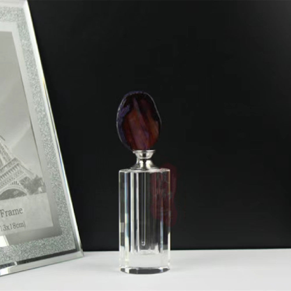 100 pieces Natural Gemstone cap 10 ml Attar Oud oil Crystal bottle