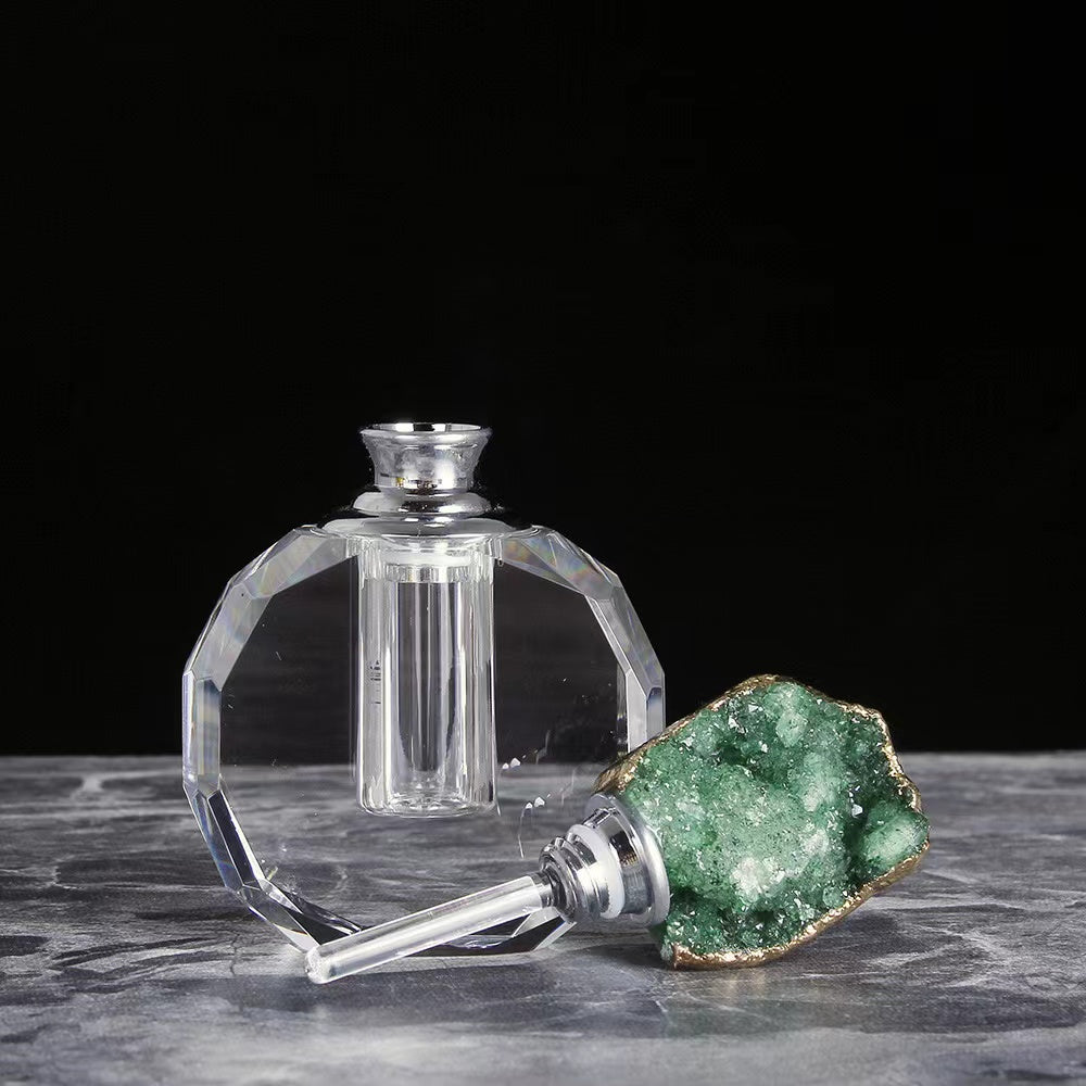 100 pieces Natural Gemstone cap 3ml Attar Oud oil Crystal bottle