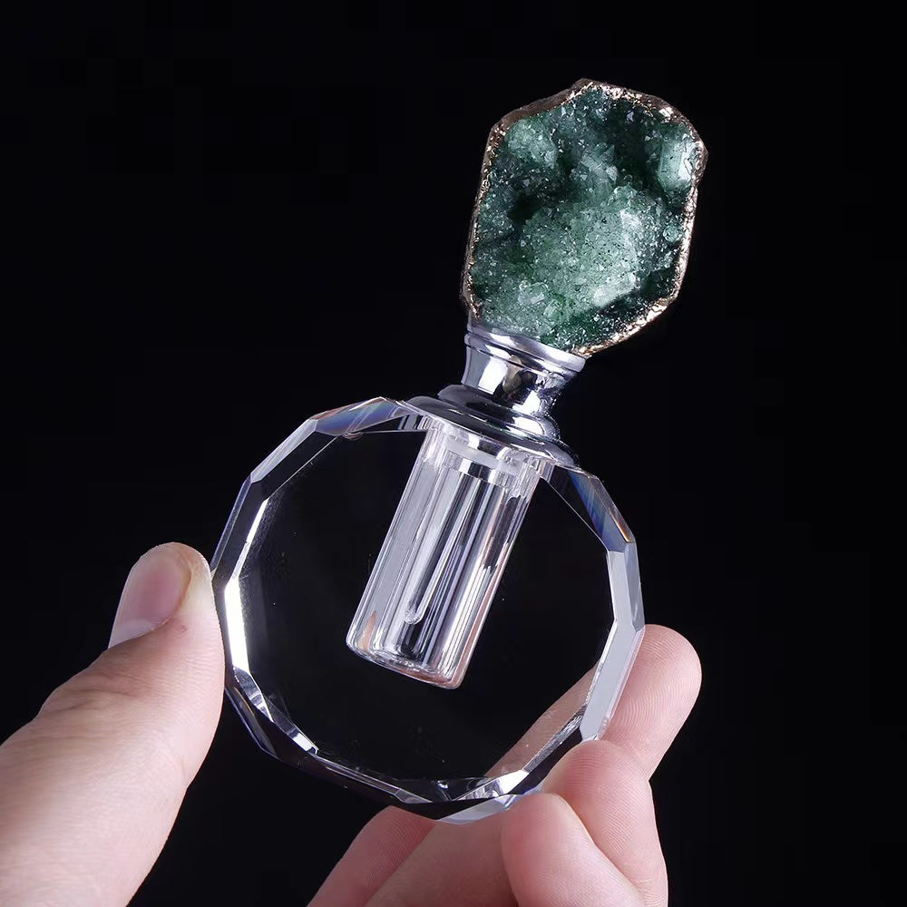 100 pieces Natural Gemstone cap 3ml Attar Oud oil Crystal bottle