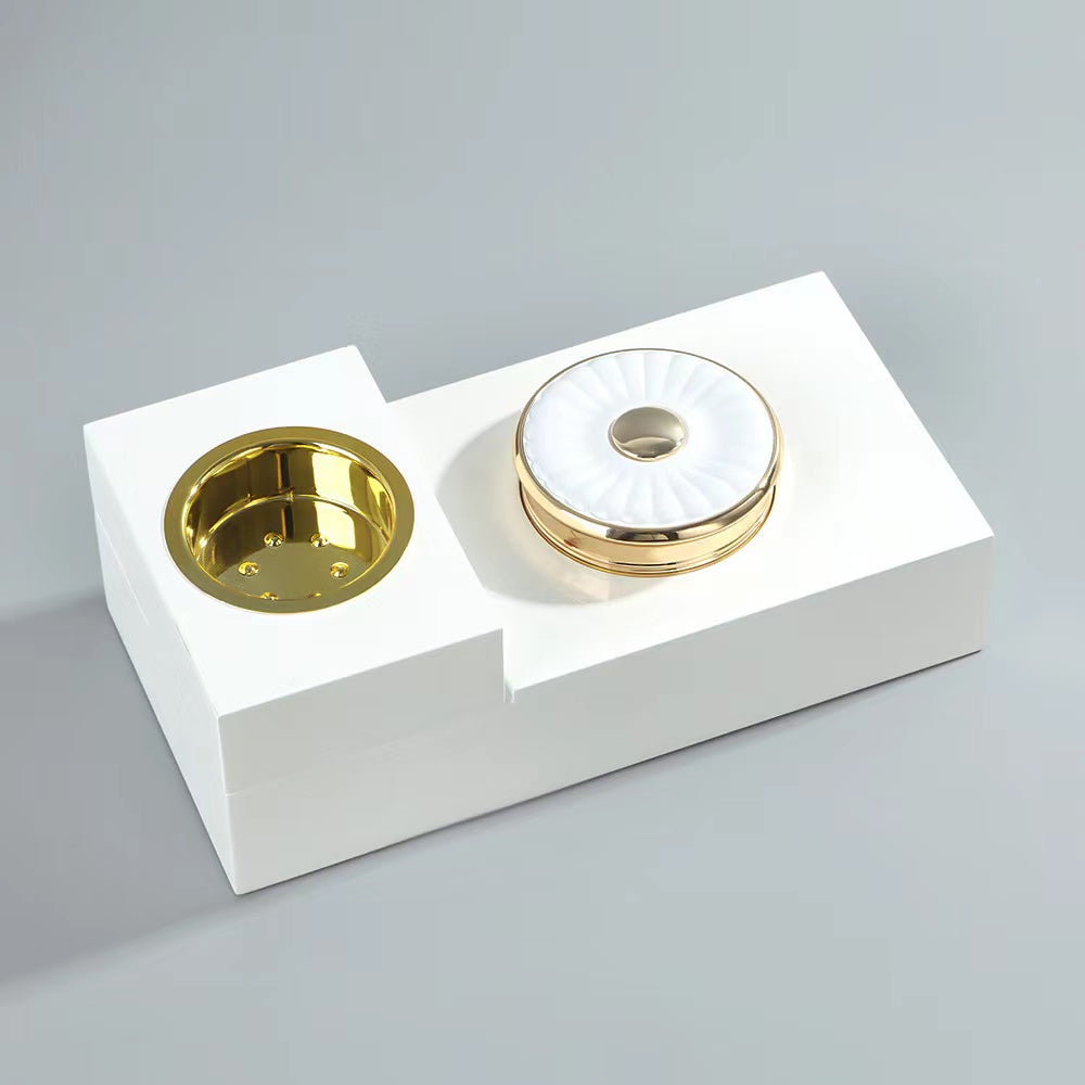200 Pieces Wooden Box Gift Cosmetic Incense Bakhoor Glass  jar Crystal Bottle Perfume Box Burner