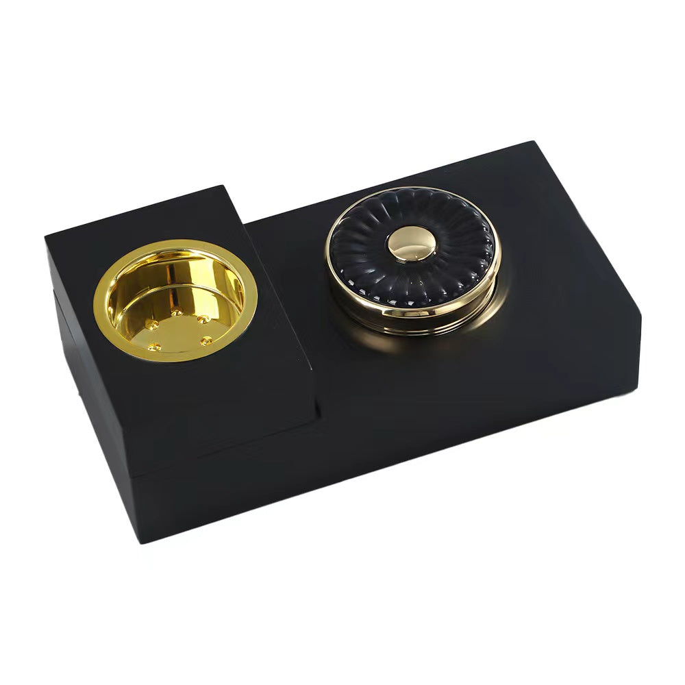 200 Pieces Wooden Box Gift Cosmetic Incense Bakhoor Glass  jar Crystal Bottle Perfume Box Burner