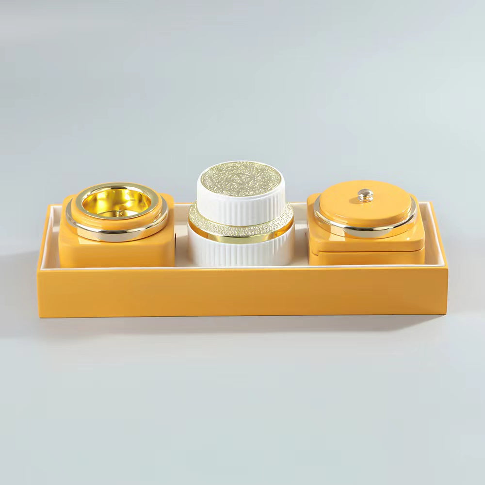 500 Pieces Wooden Box Gift Cosmetic Incense Bakhoor Glass jar Crystal Bottle Perfume Box Burner