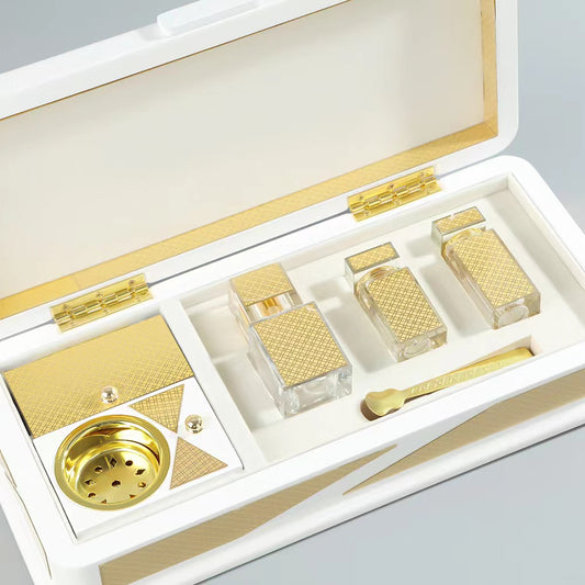 500 Pieces Wooden Box Gift Cosmetic Incense Bakhoor Glass jar Crystal cap Perfume Box Burner