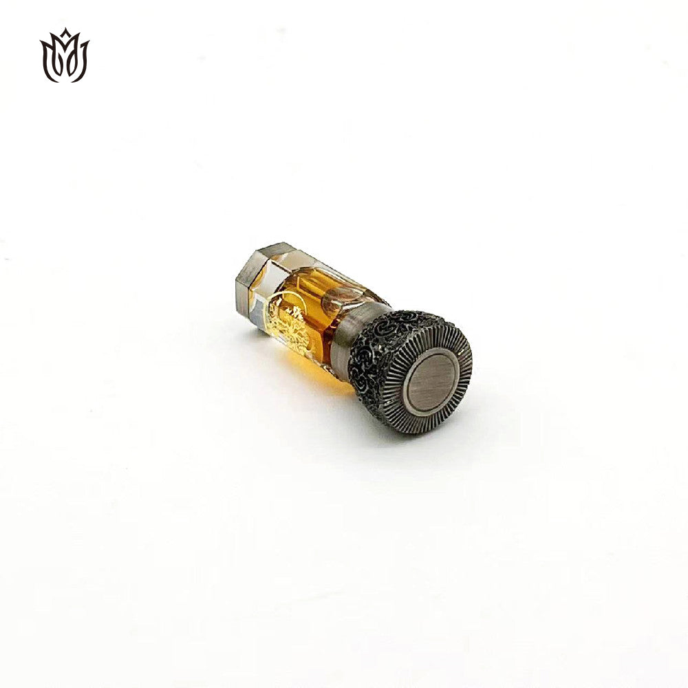 1000 Pieces Zamac cap attar oud oil 3ml 6ml 12ml glass bottle with Zamac base