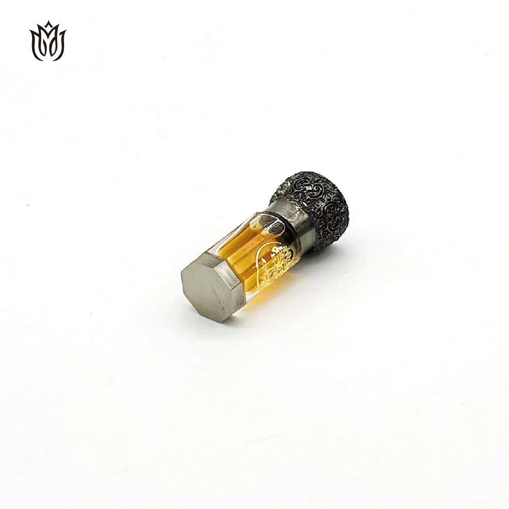 1000 Pieces Zamac cap attar oud oil 3ml 6ml 12ml glass bottle with Zamac base