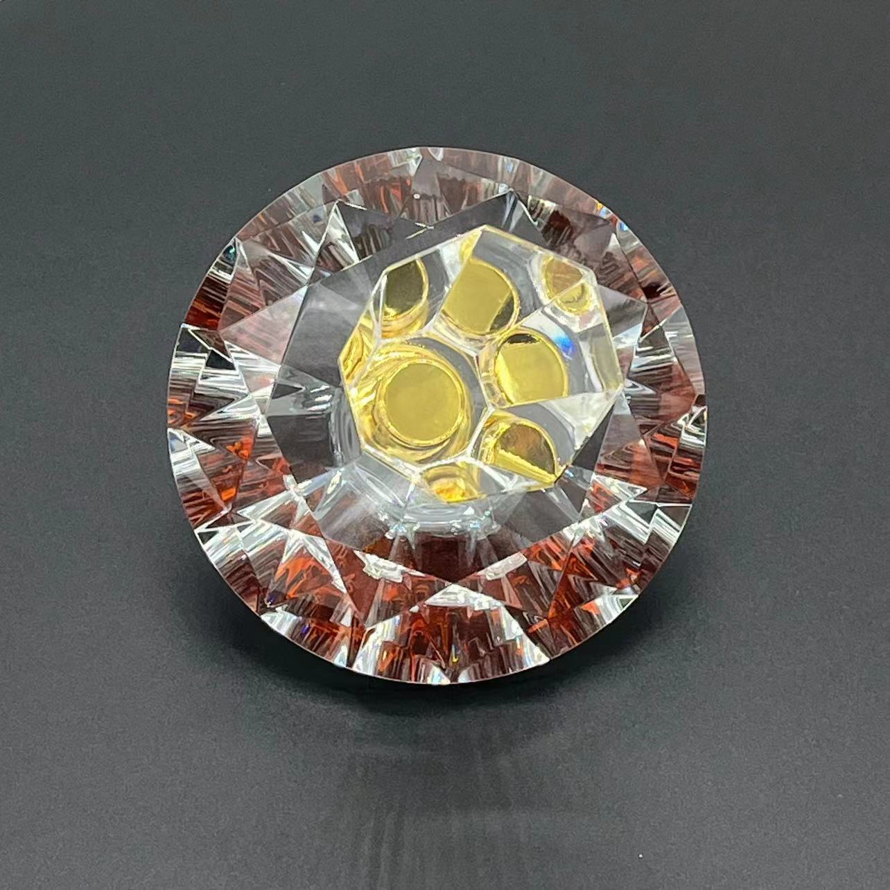 500 Pieces Zamac Crystal cap attar oud oil 3ml diamonds shape Crystal bottle with glass stick