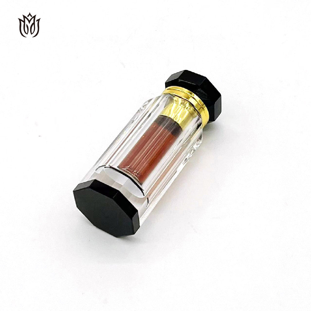 500 Pieces Zamac Crystal Cap Attar Oud Oil 3ml Glass Bottle with Hot Stamping Polishing Screw Cap Seal for Perfume Packaging