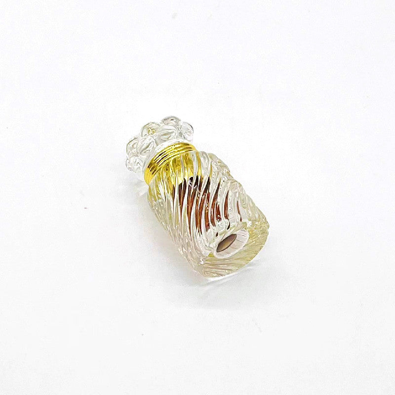 500 Pieces Zamac Crystal Cap Attar Oud Oil Bottle 3ml Capacity with Glass Stick