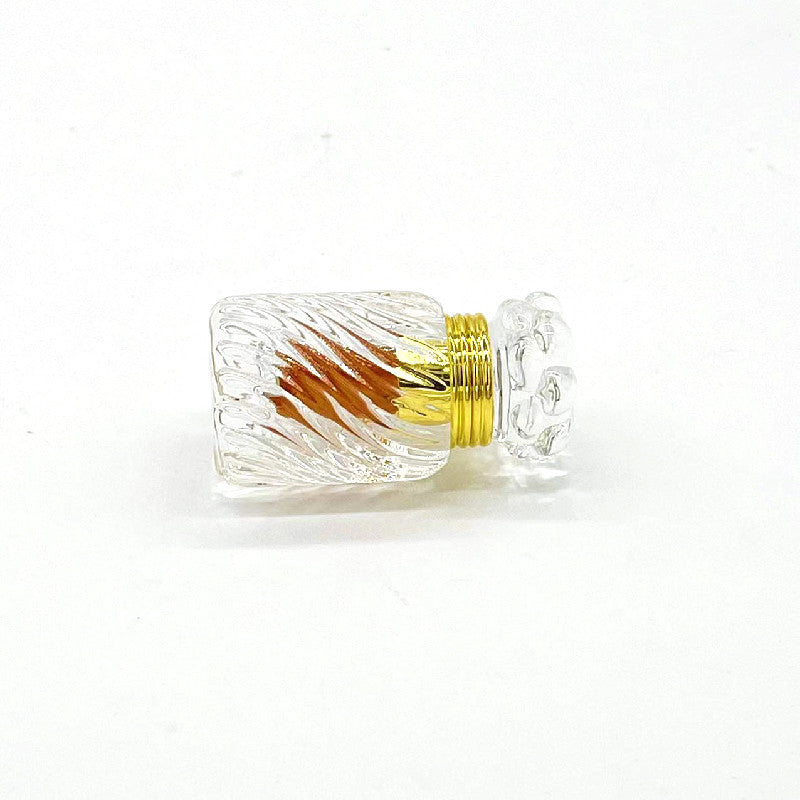 500 Pieces Zamac Crystal Cap Attar Oud Oil Bottle 3ml Capacity with Glass Stick