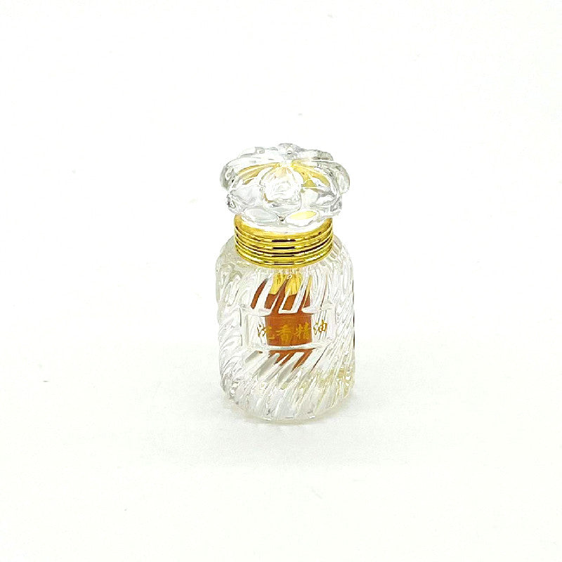 500 Pieces Zamac Crystal Cap Attar Oud Oil Bottle 3ml Capacity with Glass Stick