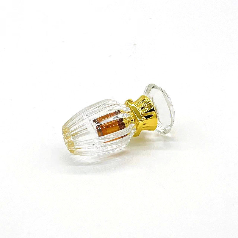 500 Pieces Zamac Crystal cap attar oud oil 3ml Crystal bottle with glass stick