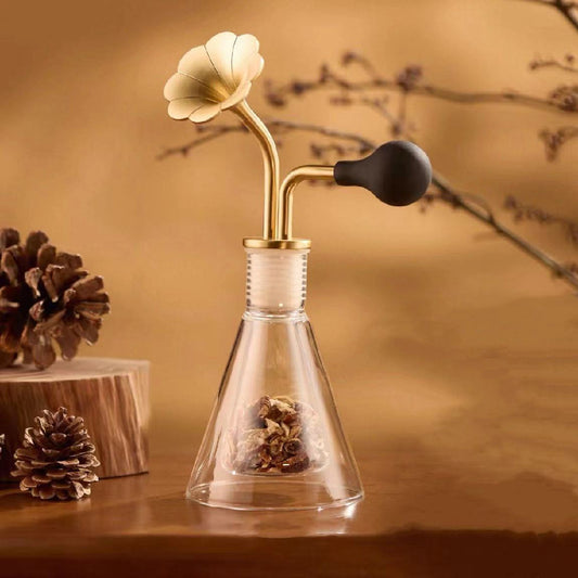 80ml Perfume fragrances test smell glass bottle with copper device for Perfume shop brand