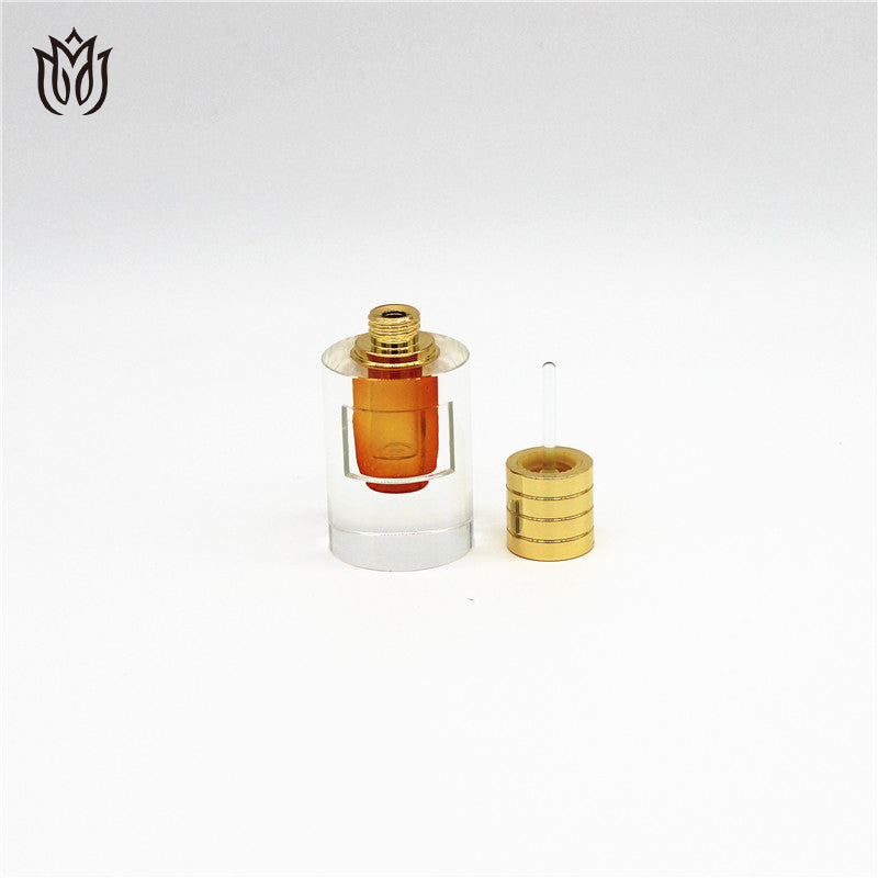 500 Pieces Zamac cap attar 3ml Oud oil Tola Crystal bottle with glass stick