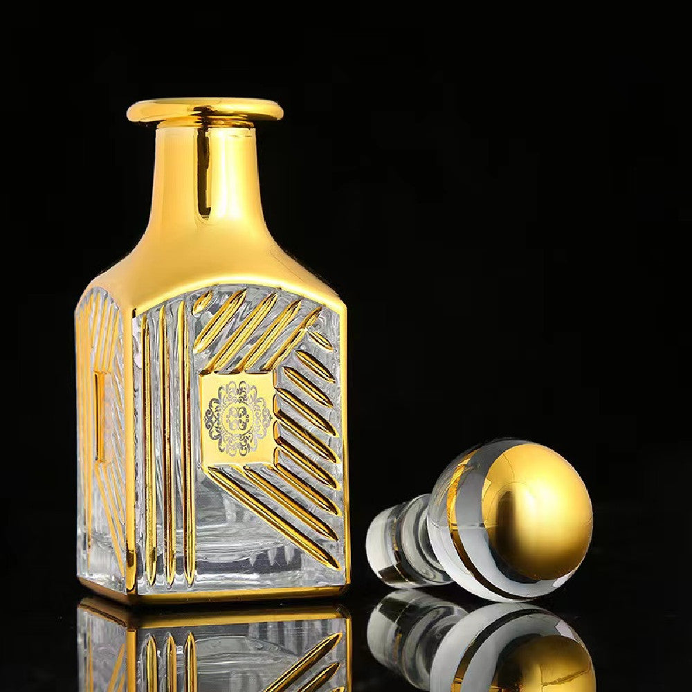 50 pieces pack Oud oil Perfume Incense Cosmetic Gold 150 ml Glass bottle